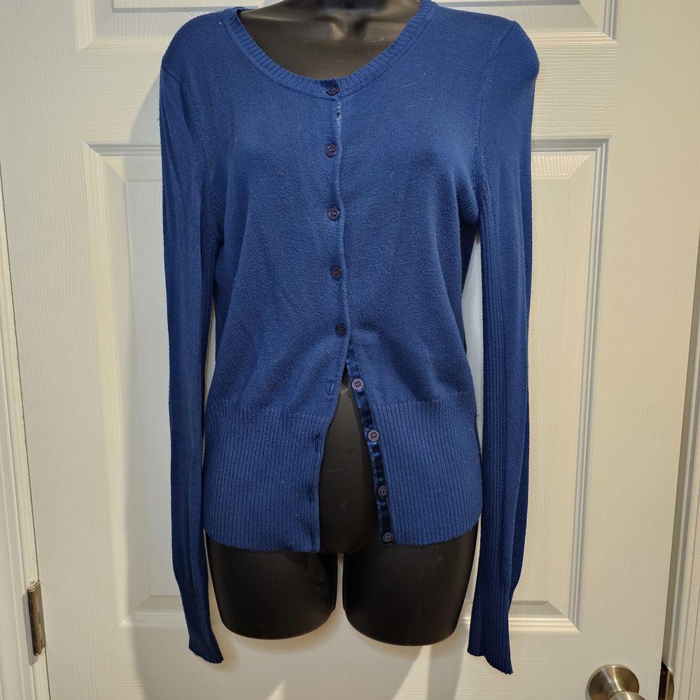 Express Women's Blue Cardigan Sweater